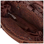 Roka Canfield B Medium Återvunnen Canvas Ryggsäck - Mini Leopard Brun