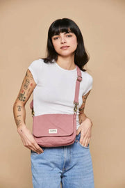 Hindbag Margault Quiltad axelväska - Blush Pink