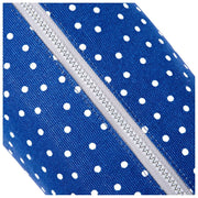 Roka Mayfair liten bomullscanvas tvättväska - Marinblå Polka Dot