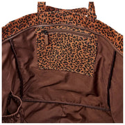 Roka Marylebone Stor tygväska i bomullscanvas - Mini Leopard Brun