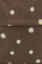 Kind Bag London Hackney broderad medium ryggsäck - Cocoa Brown Daisy