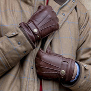 Dents Whitchurch Deerskin Läderhandskar - Valnötsbrun