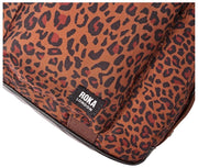 Roka Gatwick liten återvunnen canvas duffelväska - Mini Leopard Brun