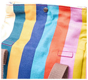 Roka Hampstead Cotton Canvas Lunchväska - Bred Multi Stripe