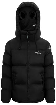 Helvetica Mountain Pioneers Middle Block Hooded Down Jacka - Svart