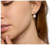 Pearls of the Orient Snowflake Pearl Drop Earrings - Guld/Vit