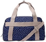 Roka Gatwick Medium Recycled Canvas Duffle Bag - Marinblå Polka Dot