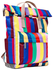 Roka Canfield B Medium Återvunnen Canvas Ryggsäck - Bred Multi Stripe