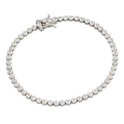 Beginnings Bezel Set Gemstone Bracelet - Silver