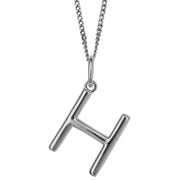 Beginnings H Initial Pendant - Silver