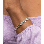 Beginnings Heavy Weight Linked Chain Bracelet - Silver