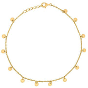 Beginnings Mini Disc Chain Anklet - Gold