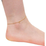 Beginnings Slip-On Heart Anklet - Gold