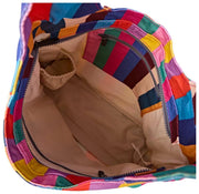 Roka Hoxton Large Cotton Canvas Axelväska - Bred Multi Stripe