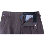 BRUHL Montana Pima Stretch Gabardine Autumn Weight Chinos - Anthracite Grey