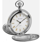 Burleigh Locket Quartz Pocket Watch - Silver