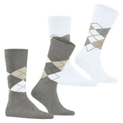 Burlington Everyday Argyle 2-pack strumpor - ljusgrå Mel