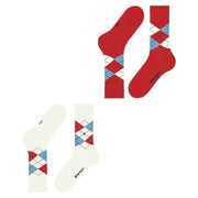 Burlington Everyday Argyle 2-pack strumpor - Off White