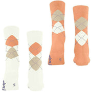 Burlington Everyday Argyle 2-pack strumpor - Off White