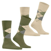 Burlington Everyday Argyle 2-pack strumpor - Salvia Green