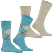 Burlington Everyday Mix 2-pack strumpor - Key Largo Blue