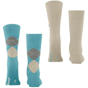 Burlington Everyday Mix 2-pack strumpor - Key Largo Blue