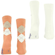 Burlington Everyday Mix 2-pack strumpor - Peach Orange