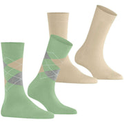 Burlington Everyday Mix 2-pack strumpor - Tyst grön
