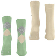 Burlington Everyday Mix 2-pack strumpor - Tyst grön