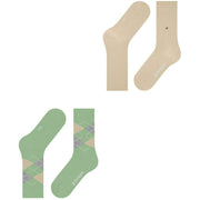 Burlington Everyday Mix 2-pack strumpor - Tyst grön