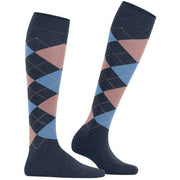 Burlington Marylebone Knee High Socks - Dark Blue Mel