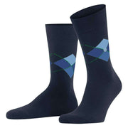 Burlington Multi King Socks - Marine Navy