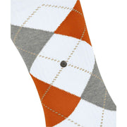 Burlington Rib Court Strumpor - Vit/Orange