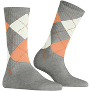 Burlington Rib Courtside strumpor - Heather Grey