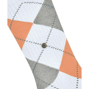 Burlington Rib Courtside strumpor - Vit/Orange