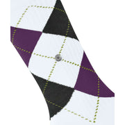 Burlington Rib Courtside strumpor - Vit/lila