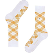 Burlington Tartan Strumpor - Vit