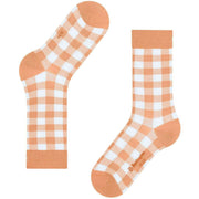 Burlington Vichy strumpor - Peach Orange