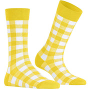 Burlington Vichy Strumpor - Sunset Yellow
