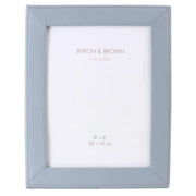 Byron and Brown Slim Classic Nappa Leather 8 x 6 Photo Frame - Powder Blue