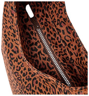 Roka Hoxton Large Cotton Canvas Axelväska - Mini Leopard Brown