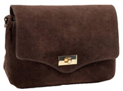 Elie Beaumont Suede Midi Twist Bag - Chokladbrun
