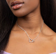 Beginnings hjärtanslutningskedjan halsband - silver