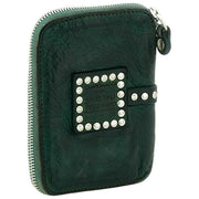 Campomaggi Asciano Quilted Stud Purse - Grön flaska
