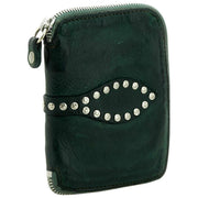 Campomaggi Asciano Quilted Stud Purse - Grön flaska