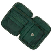 Campomaggi Asciano Quilted Stud Purse - Grön flaska