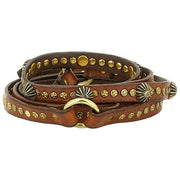 Campomaggi Cinture Stud Läderbälte - Cognac Tan