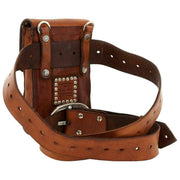 Campomaggi Siena Stud Telefonhållarväska - Cognac Tan