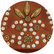 Campomaggi Siena Stud Telefonhållarväska - Cognac Tan