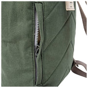 Roka Hampton liten bomullscanvas ryggsäck - Willow Green